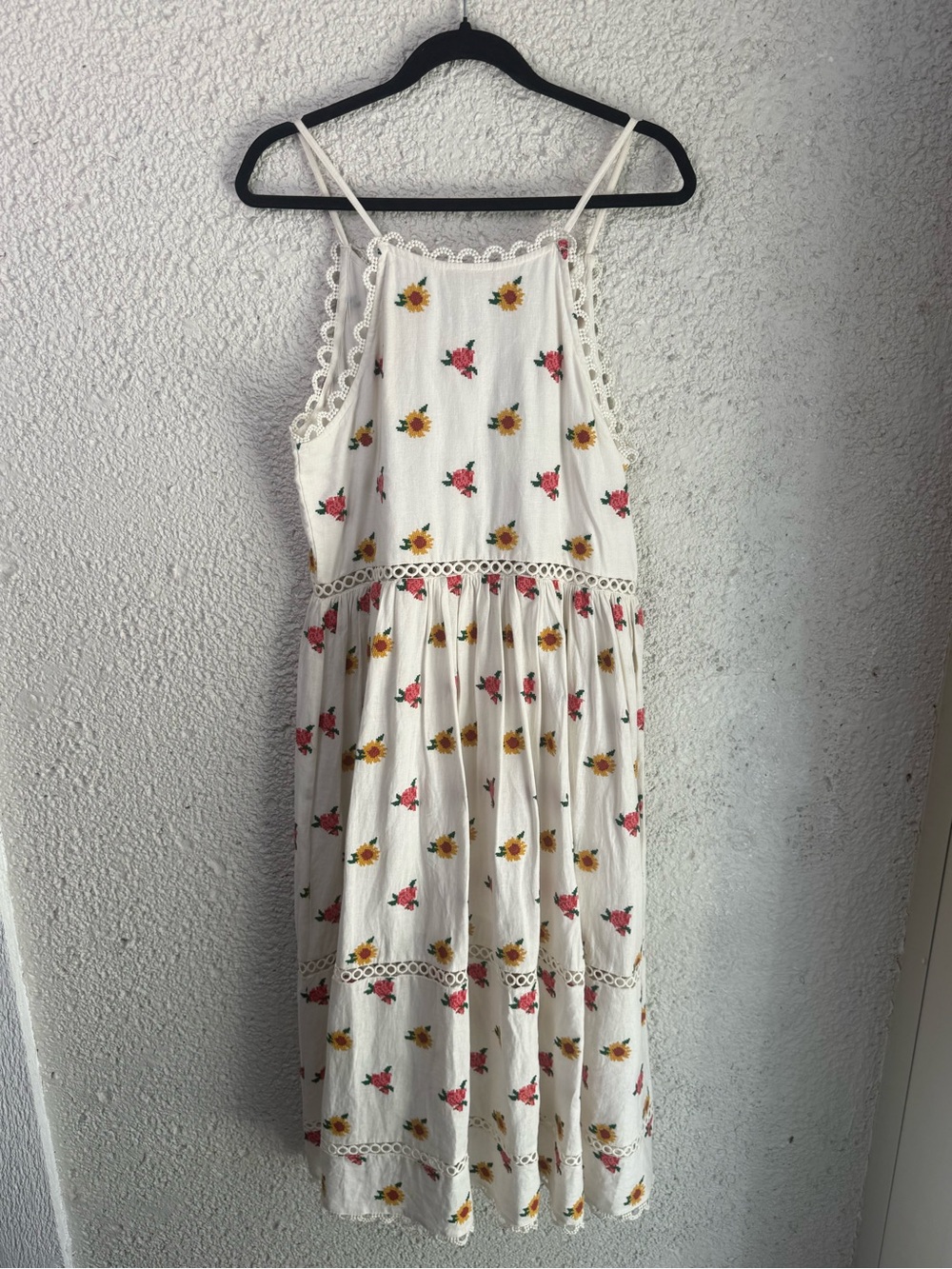 FARM Rio White Midi Dress with Pink & Yellow Floral Print - Picture 2 of 10